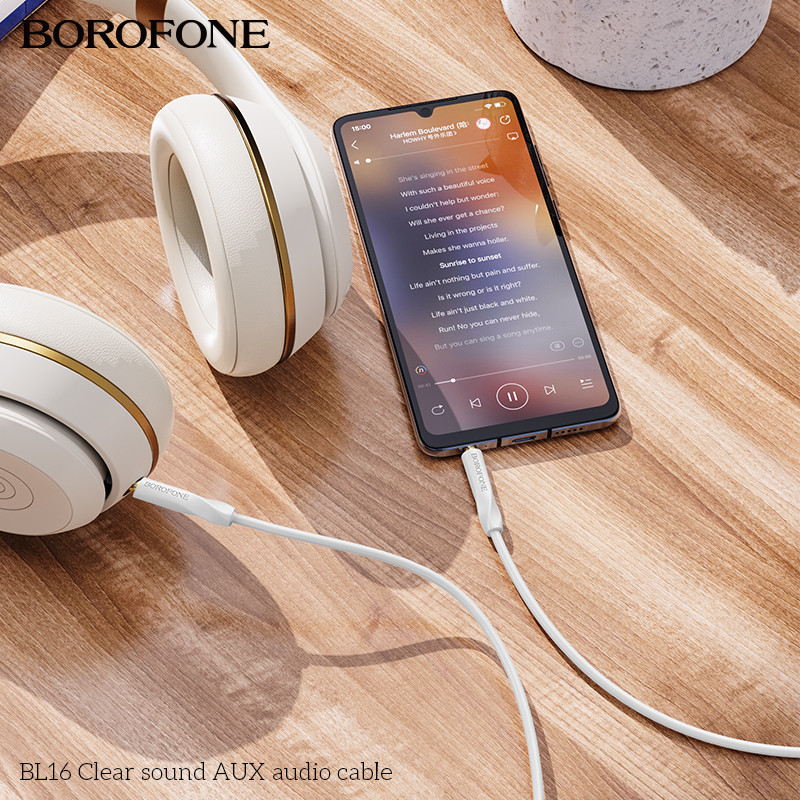 BOROFONE BL21 Lemon 3.5 mm AUX cable NZ 6